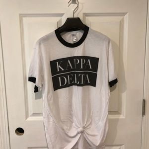 Kappa Delta Chic Black & White Fashion T Shirt